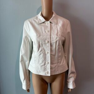 Gorgeous White 100% leather Jacket
